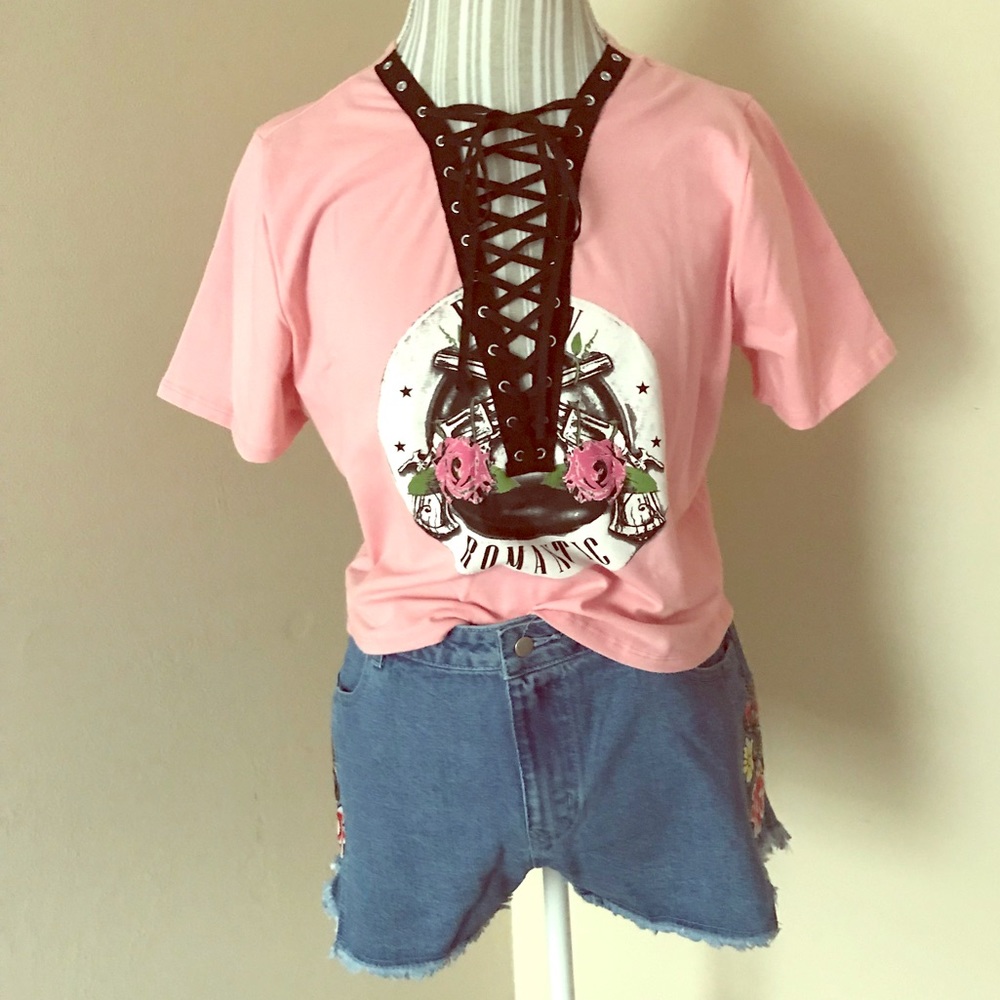 Plus Size Blush “Romantic” Tee (Only 2X Left)